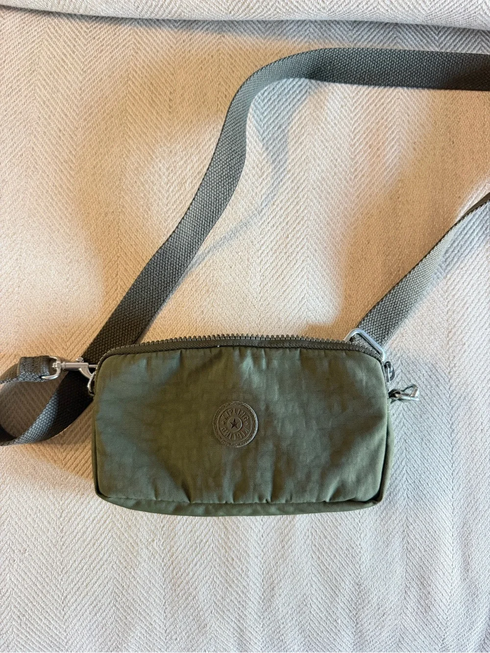 Kipling Olive Green Mini Crossbody Bag